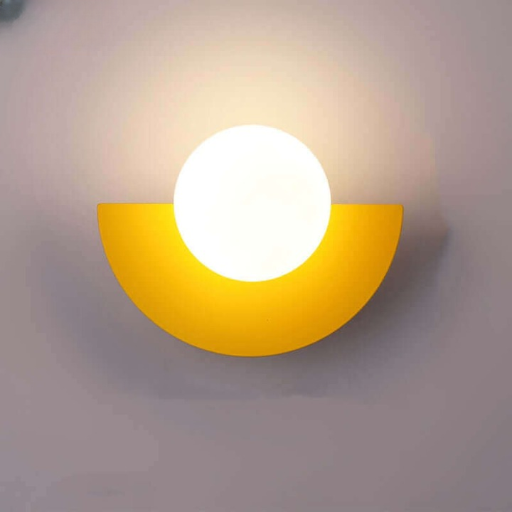 Elegant Half Moon Metal Wall Light