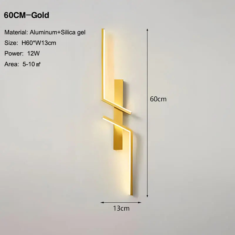 Elegant Gold LED Wall Light Fixture