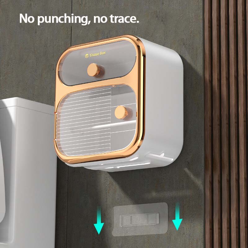 Space-Saving Wall-Mounted Toilet Paper Holder Storage