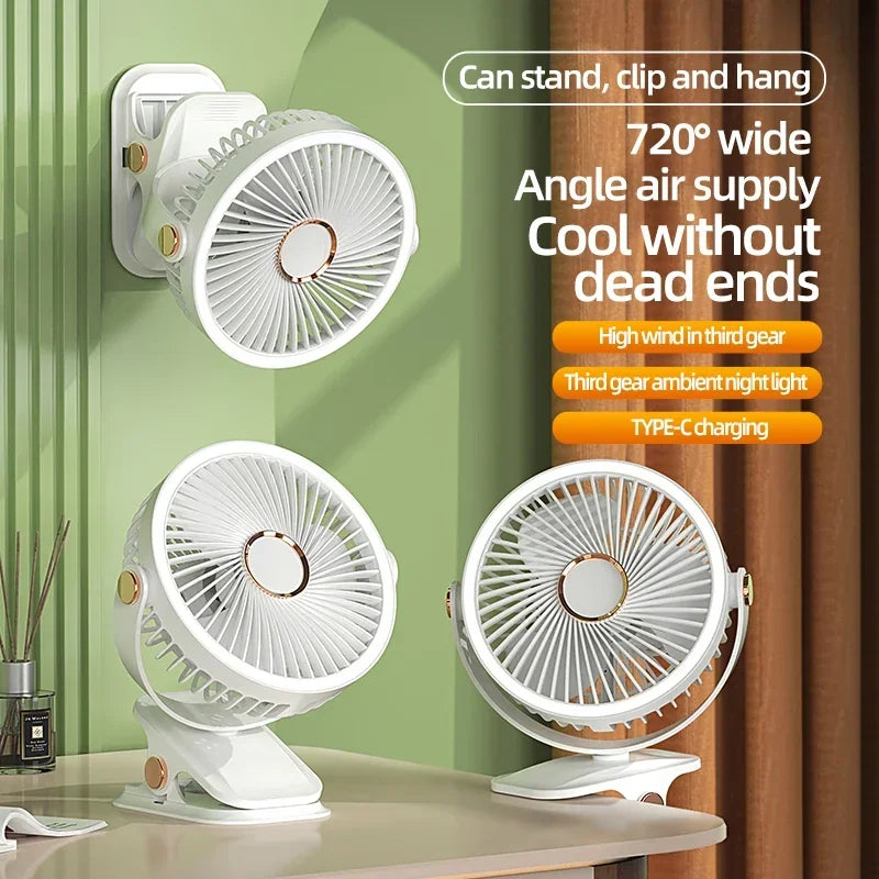 Portable Battery Powered Clip Fan