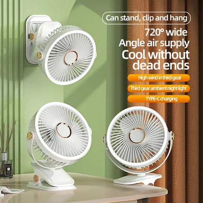 Portable Battery Powered Clip Fan