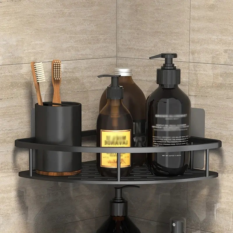 Space-Saving Bathroom Corner Storage Shelf