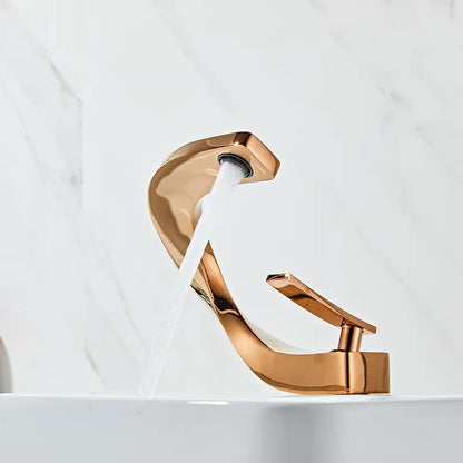 Modern Arc Brushed Nickel Faucet