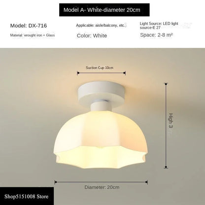 Modern Glass LED Hallway Ceiling Light Fixture
