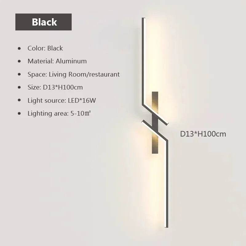 Slim LED Wall Light - Adjustable Dimmable Lamp