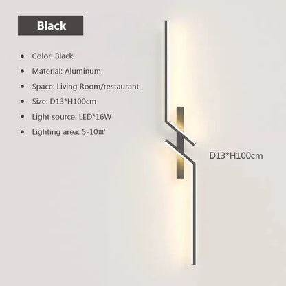 Slim LED Wall Light - Adjustable Dimmable Lamp