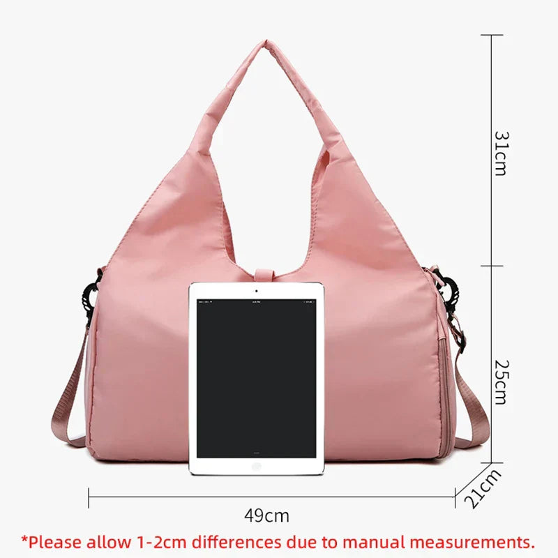 Fitness Tote Bag for Women with Sneaker Pocket