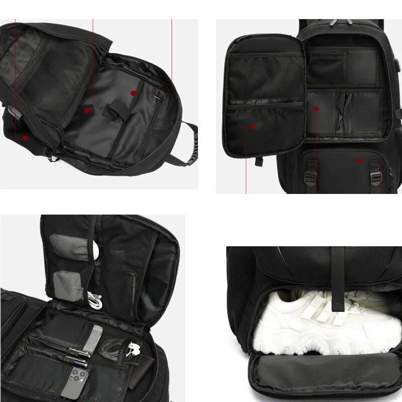 Large Capacity Hiking Backpack with USB Charger