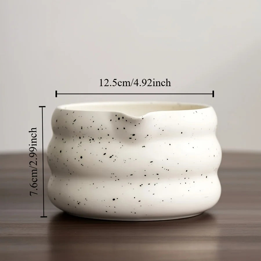 Authentic Green Tea Ceramic Bowl 4.5 Inch Traditional Style