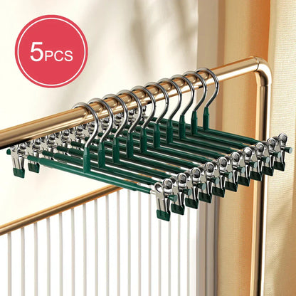 Slim Stainless Steel Closet Hanger with Clips