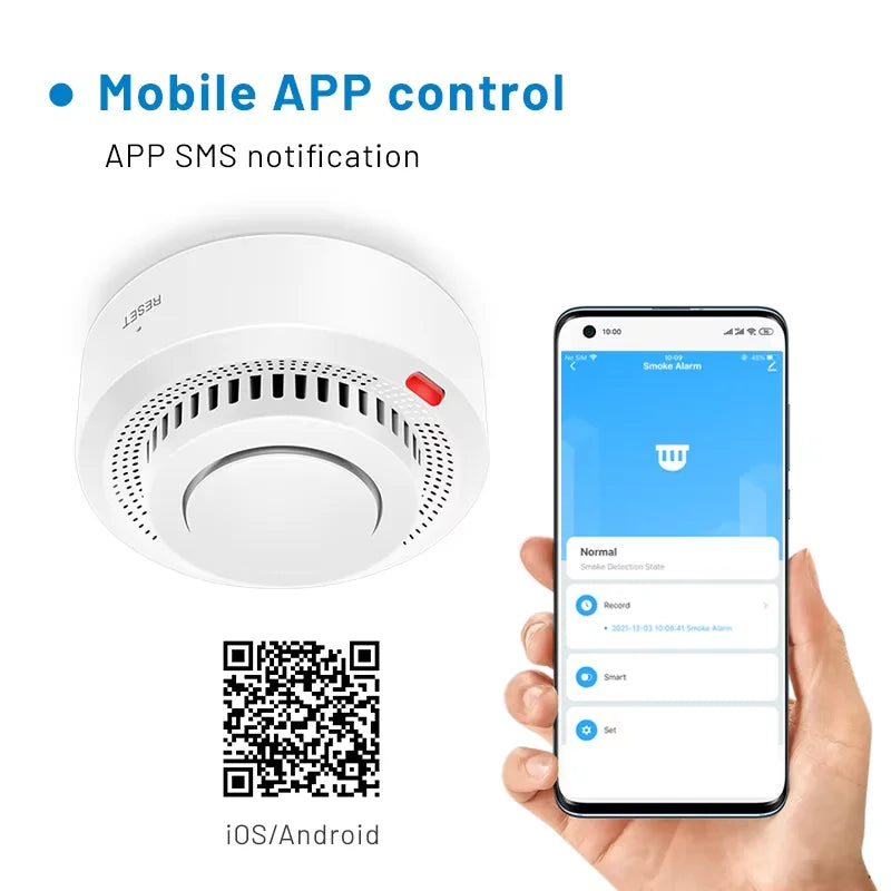 Wireless Smart Home Smoke Detector Alarm