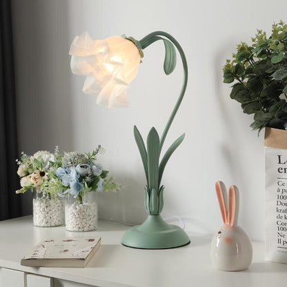 Pretty Floral Scandinavian Desk Lamp