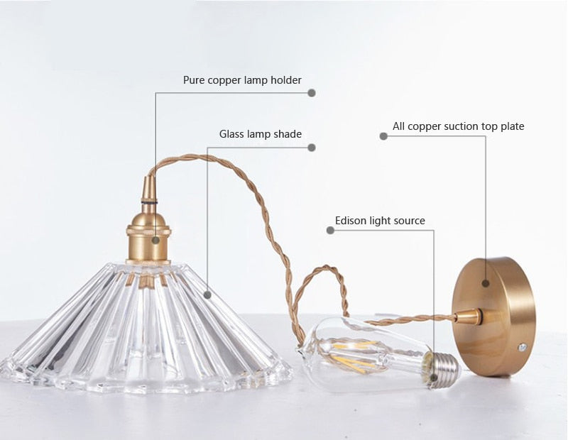 Clear Glass Drop Pendant Light