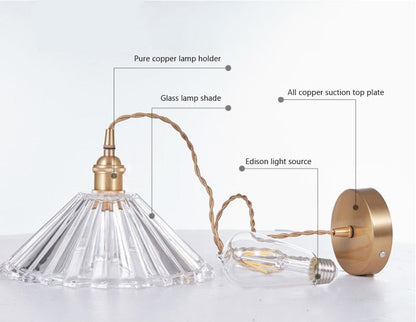 Clear Glass Drop Pendant Light