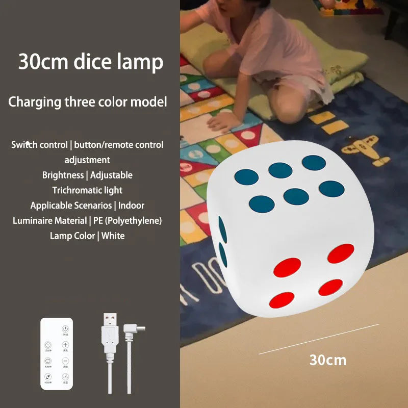 Tall Dice Style Floor Table Lamp