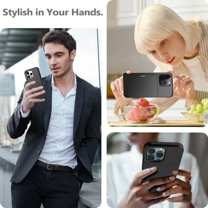 Thin iPhone Case with Card Slot and Full Protection