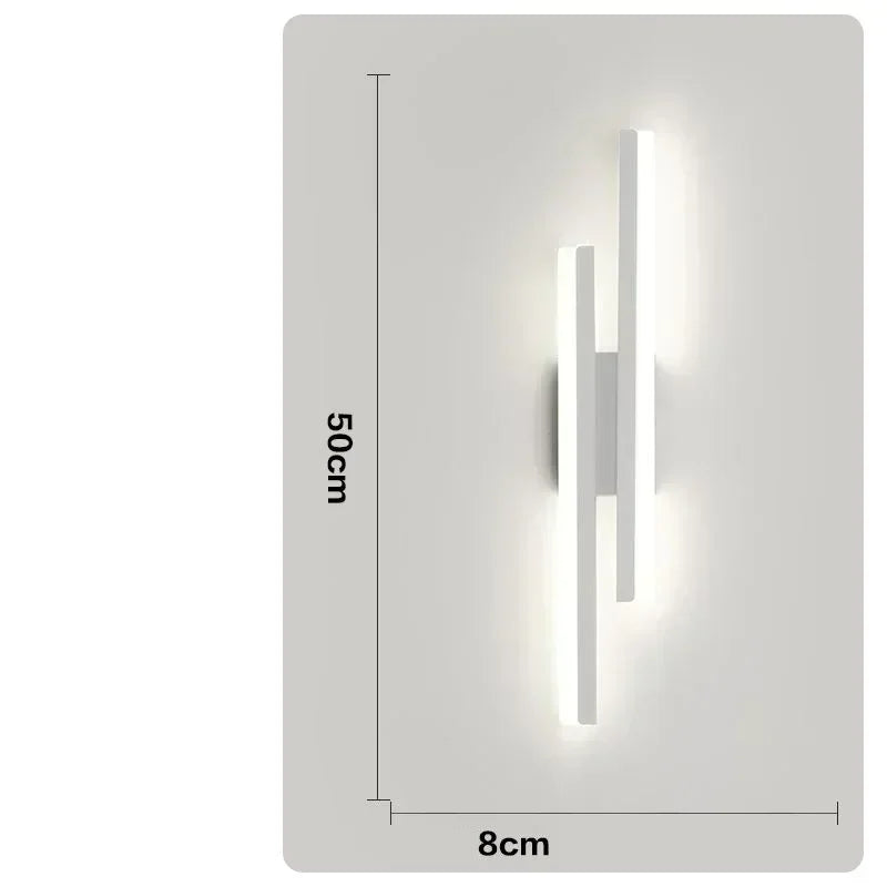 Slim LED Wall Light Fixture for Bedroom and Hallway