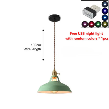 Rustic Metal LED Pendant Light Fixture