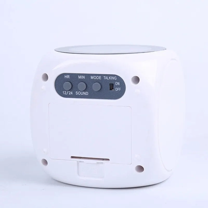 Compact LED Clock with Alarm and Temperature Display