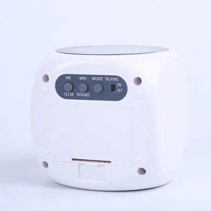 Compact LED Clock with Alarm and Temperature Display