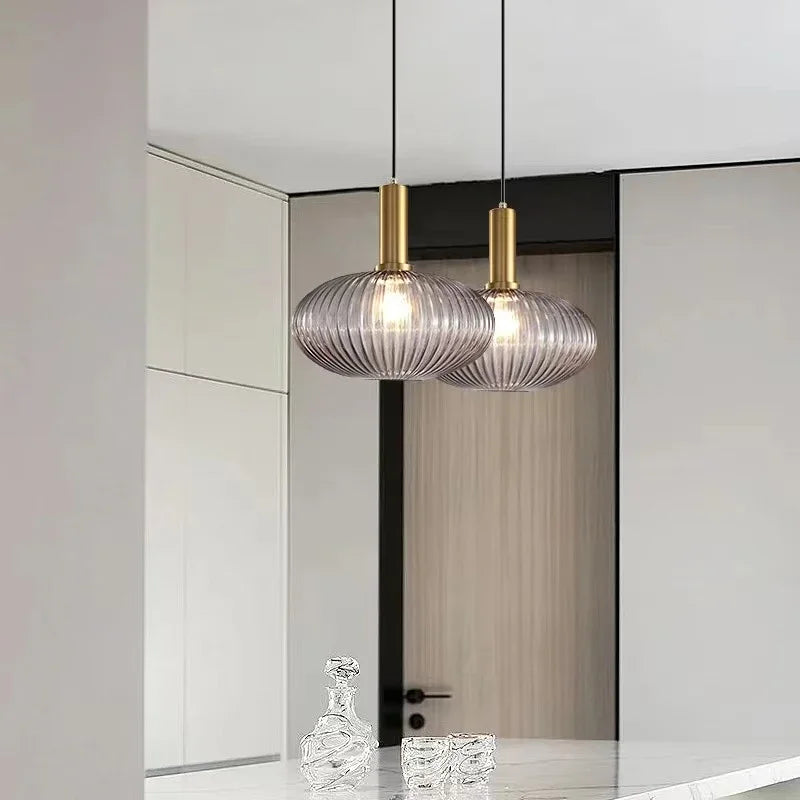 Sleek Glass Pendant Lighting Fixture