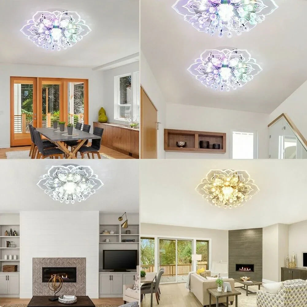 Bright LED Crystal Pendant Light Fixture
