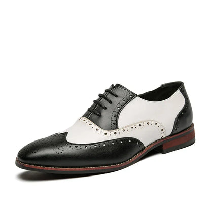Stylish Men's Leather Lace-up Oxford Shoes