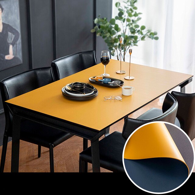 Waterproof Faux Leather Table Cover Mat