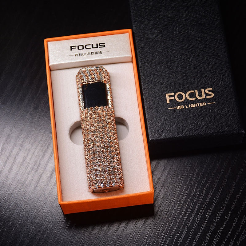 Glittery Gem Rechargeable Pocket Lighter