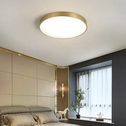 Stylish LED Hall Ceiling Lamp - Elegant Gold Round