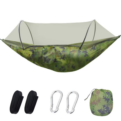 Compact Double Hammock with Bug Net