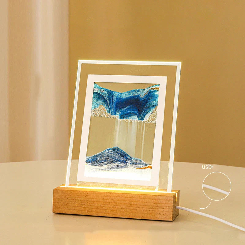 Colorful LED Moving Sand Table Lamp