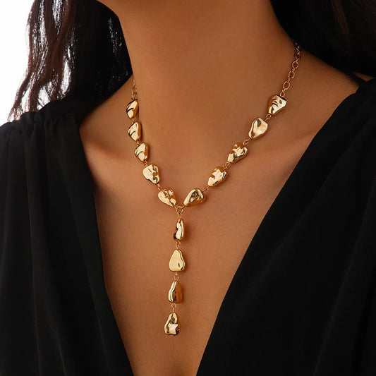 Cofik | Chic Natural Stone Drop Necklace - Cofik