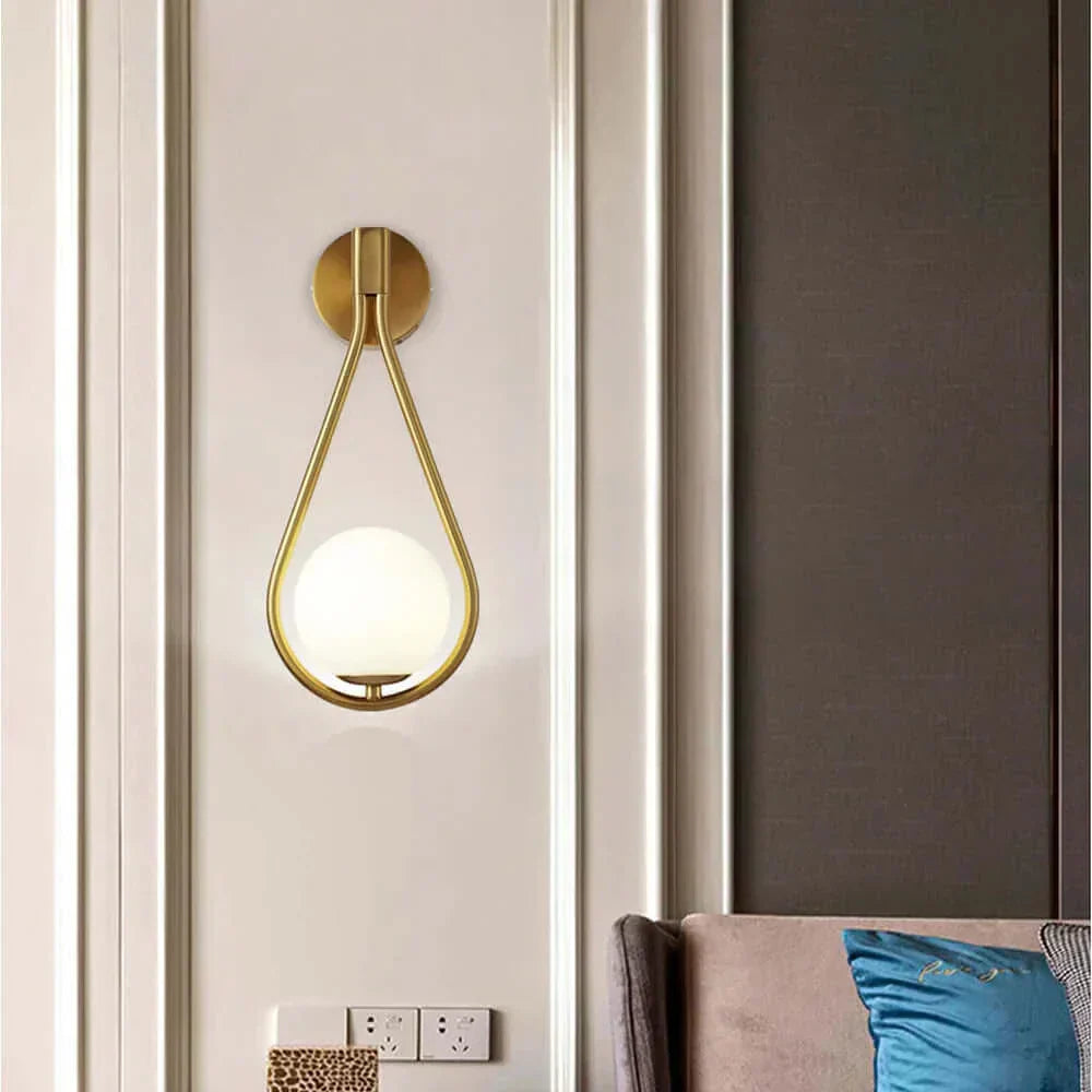 Elegant Crystal Globe Wall Light