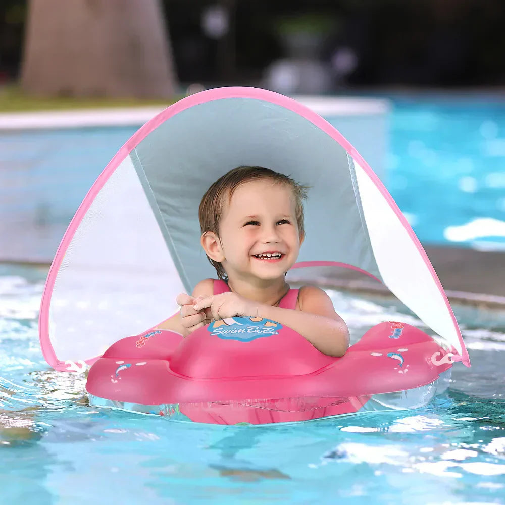 Baby Pool Float with UV Sun Shade & Support