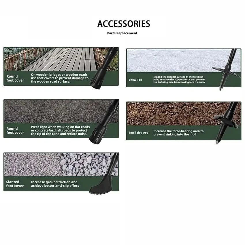 Collapsible Hiking Sticks for Outdoor Travel