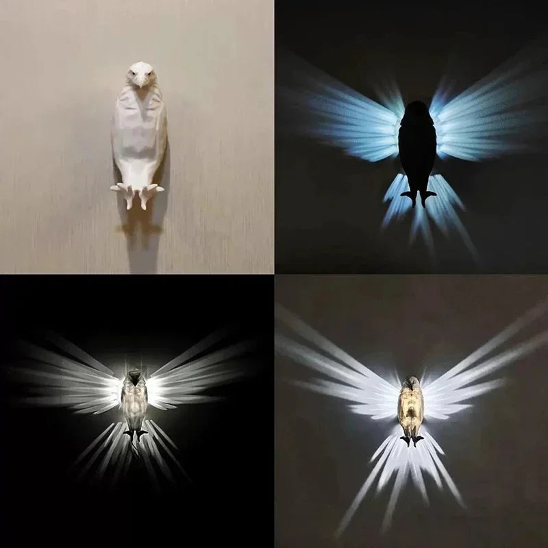 Colorful Bird Night Light Projector Lamp