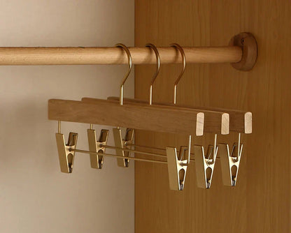 Sturdy Wooden Closet Hangers with Broad Shoulders