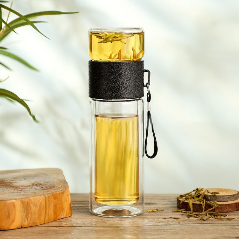Insulated 2 in 1 Smart Tea Travel Mug Bottle