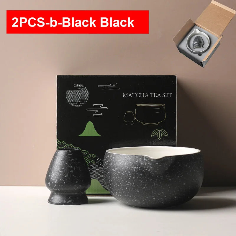 Traditional Green Tea Ceramic Bowl Set 550ml