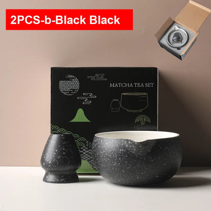Traditional Green Tea Ceramic Bowl Set 550ml