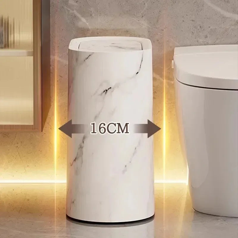 Elegant Stone Pattern Waste Bin
