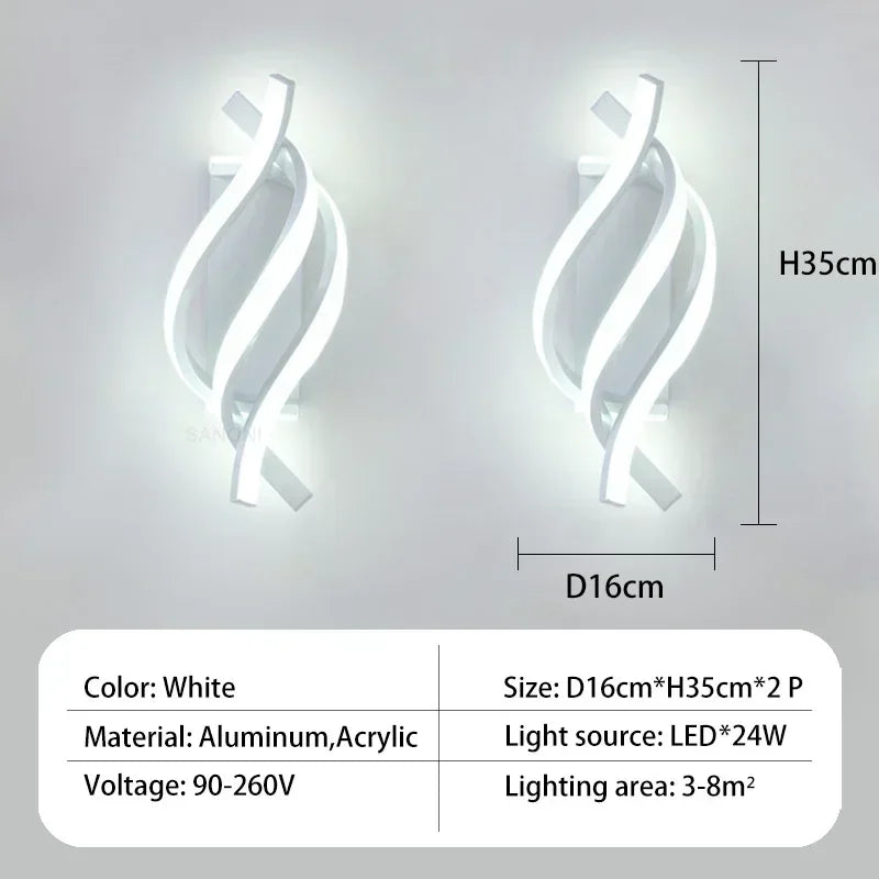 Stylish Curved LED Wall Sconce