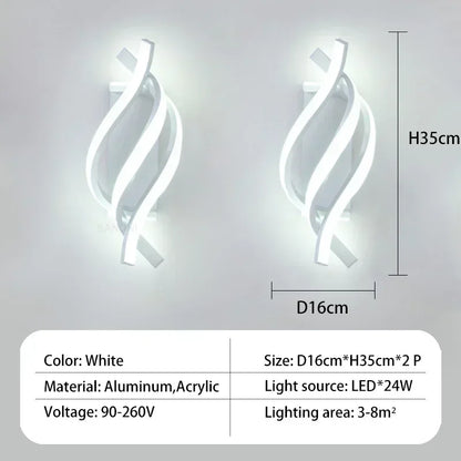 Stylish Curved LED Wall Sconce