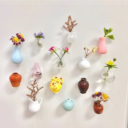 Small Adhesive Flower Vase Decoration
