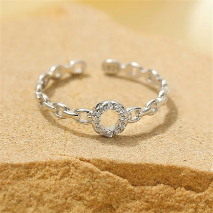 Delicate Initial Diamond Letter Ring