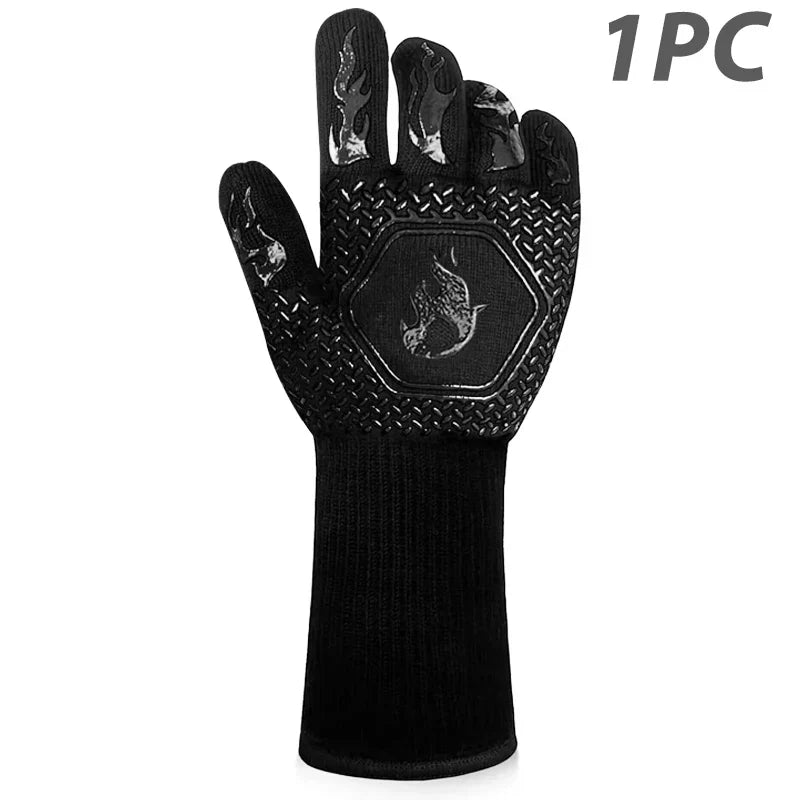 Heat Resistant BBQ Grill Gloves Silicone Non Slip