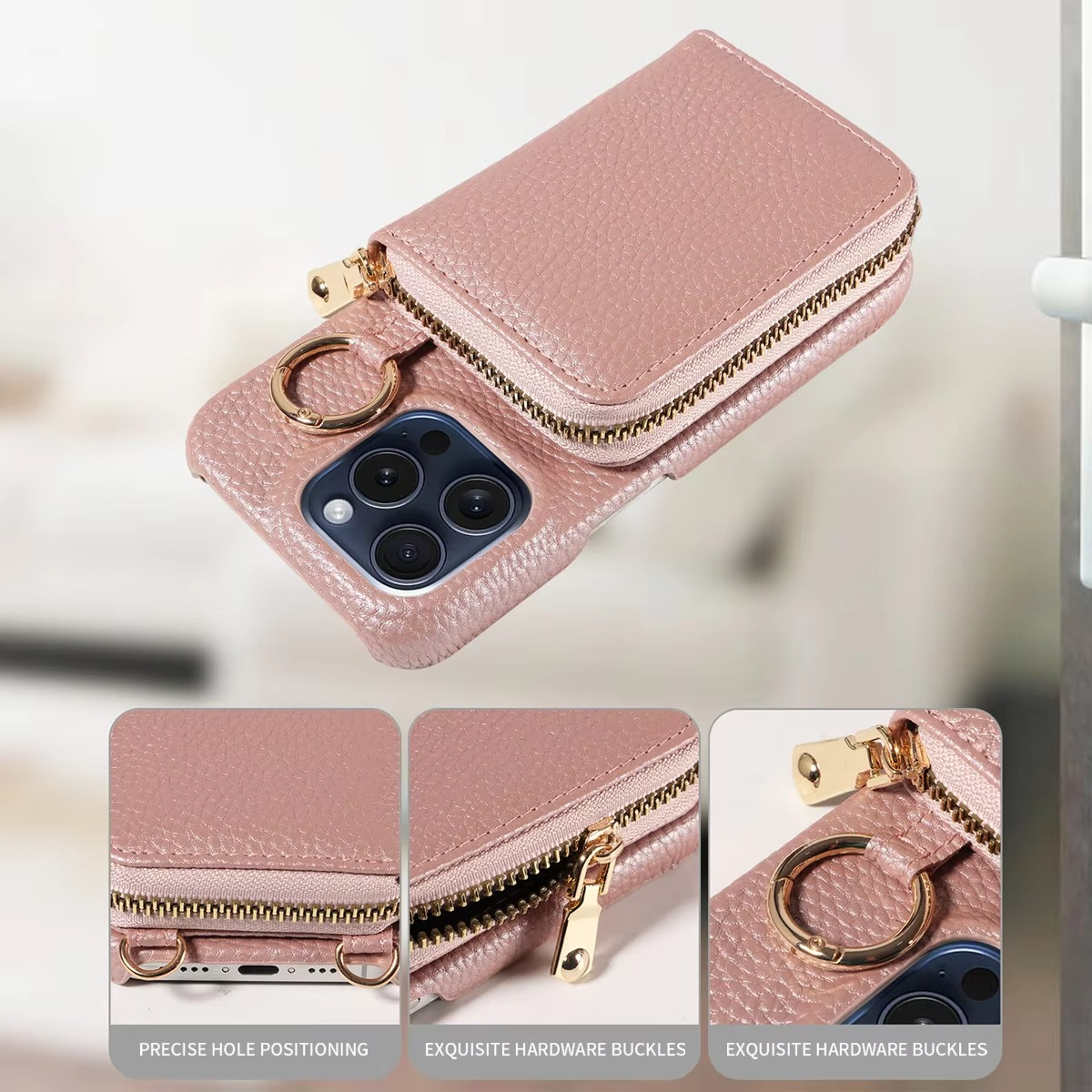 Durable Leather iPhone Case with Magnetic Protection