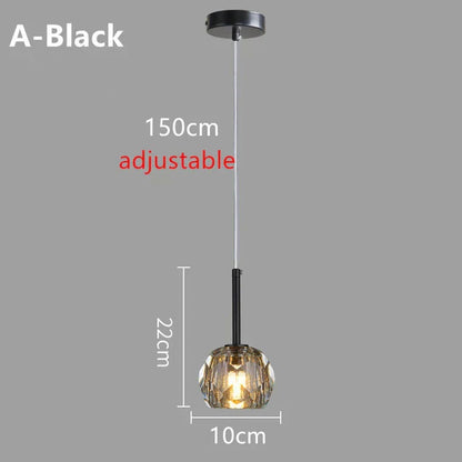 Compact Elegant LED Crystal Ceiling Light Fixture