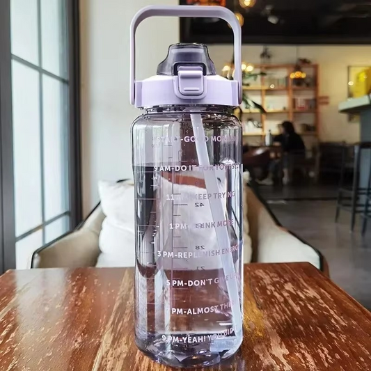 Big 68oz Fitness Water Bottle with Straw and Tracker - Cofik